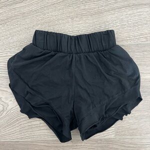 Oh La La Black Ruffle Shorts with Liner - Like New